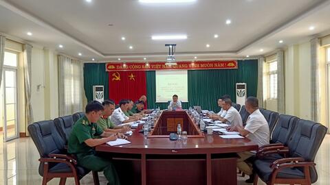 Hội nghị Giao ban các lực lượng chức năng tại cửa khẩu quốc tế Ma Lù Thàng 06 tháng đầu năm 2024